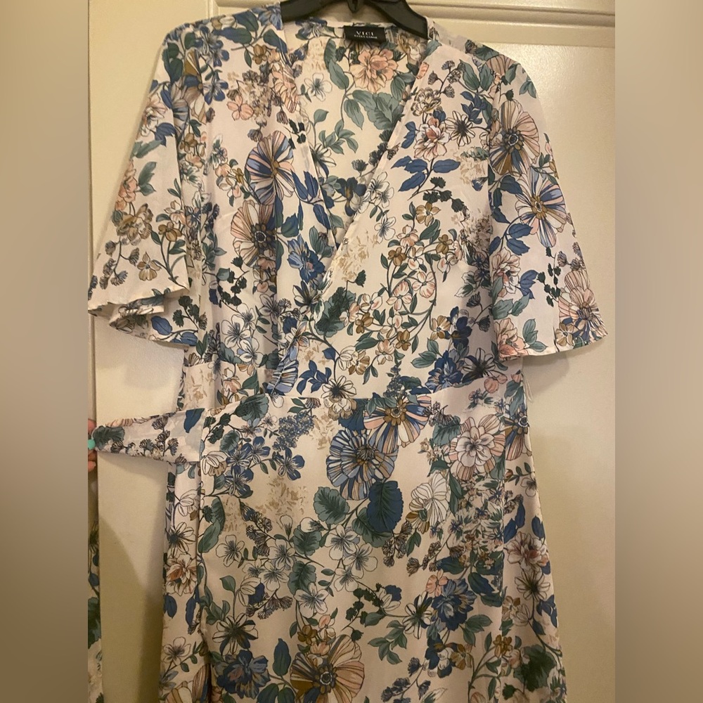 Floral wrap dress